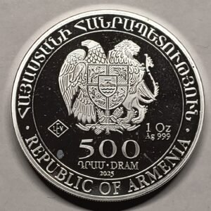 1 oz Plata Arca de Noé 2025 reverso