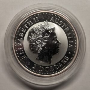 2 oz plata año de la serpiente 2001 reverso