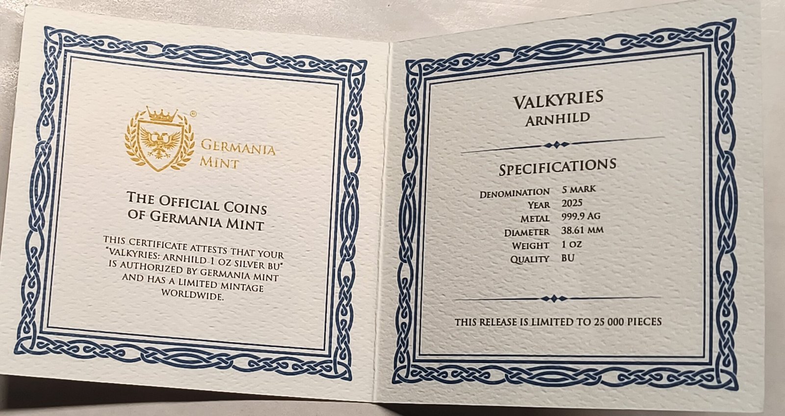 1 Oz de Plata Germania 2025 "Arnhild - Imagen 4