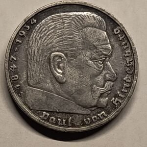5 Reichsmark 1939-J - Hindenburg