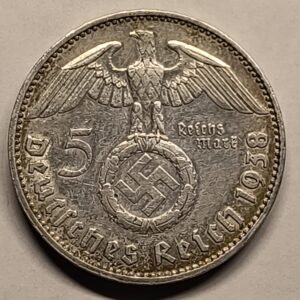 5 Reichsmark 1938-J - Hindenburg reverso