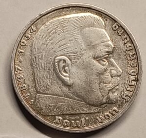 5 Reichsmark 1938-J - Hindenburg