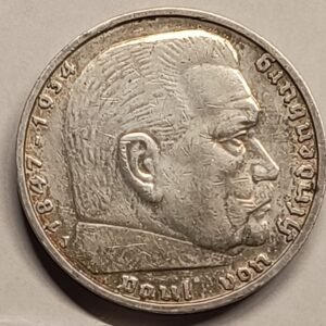 5 Reichsmark 1938-J - Hindenburg