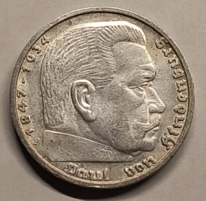 5 Reichsmark 1938-F - Hindenburg