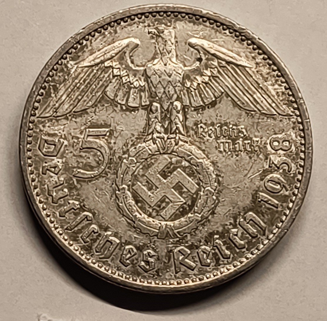 5 Reichsmark 1938-E - Hindenburg - Imagen 2