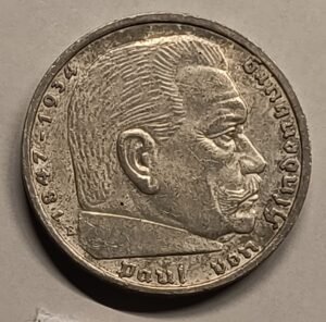 5 Reichsmark 1938-E - Hindenburg