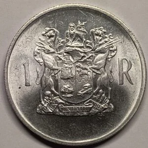 1 Rand Sudáfrica 1969 Dr. T.E. Dönges anverso