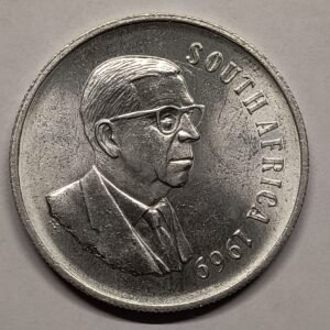 1 Rand Sudáfrica 1969 Dr. T.E. Dönges reverso