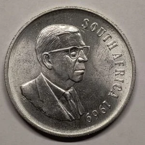 1 Rand Sudáfrica 1969 Dr. T.E. Dönges reverso