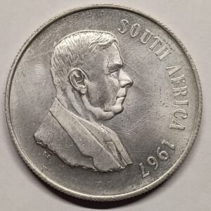 1 Rand Sudáfrica 1967 Dr. Verwoerd reverso