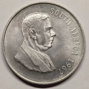 1 Rand Sudáfrica 1967 Dr. Verwoerd reverso