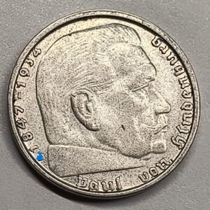 2 Reichsmark Alemania (1936-1939) – Fecha/Ceca Aleatoria reverso