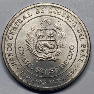 1000 Soles de Oro Perú 1979 – Sesquicentenario Congreso Nacional reverso