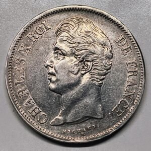 5 Francos Francia 1828-W – Carlos X – · Plata 0,900 · ArgentumSun