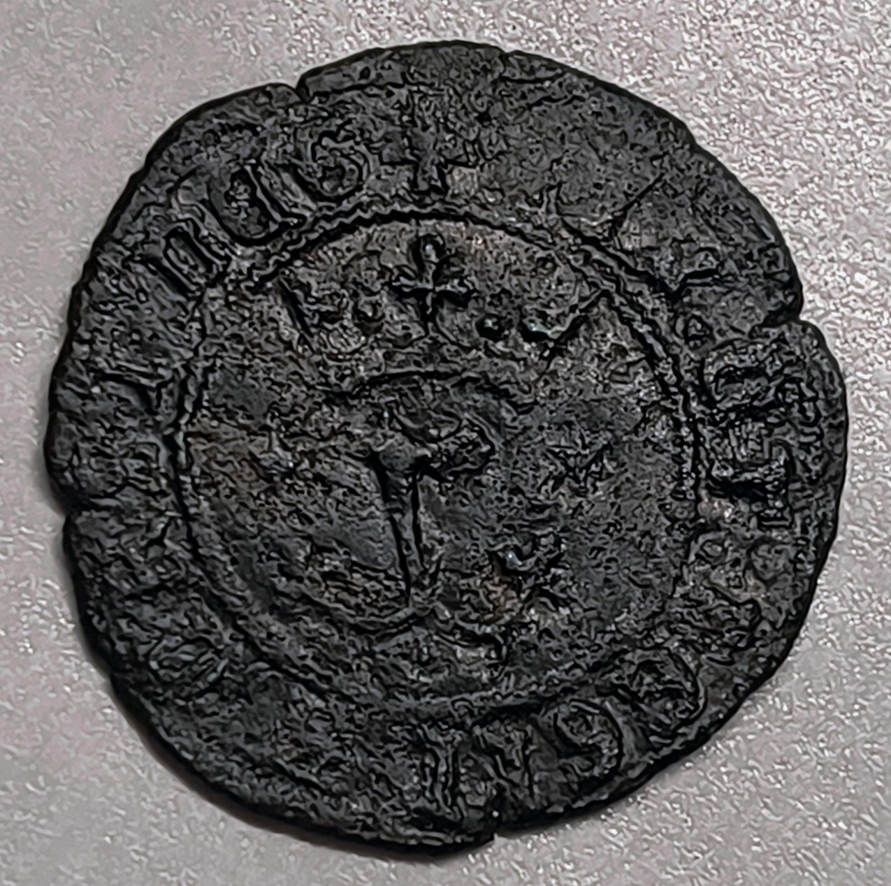 Blanca Reyes Católicos – Sevilla – Dos Estrellas – · Vellón · ArgentumSun — Reverso