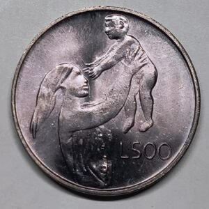 500 Lire San Marino 1972 – Pátina Rojiza · Plata 0,835 · ArgentumSun
