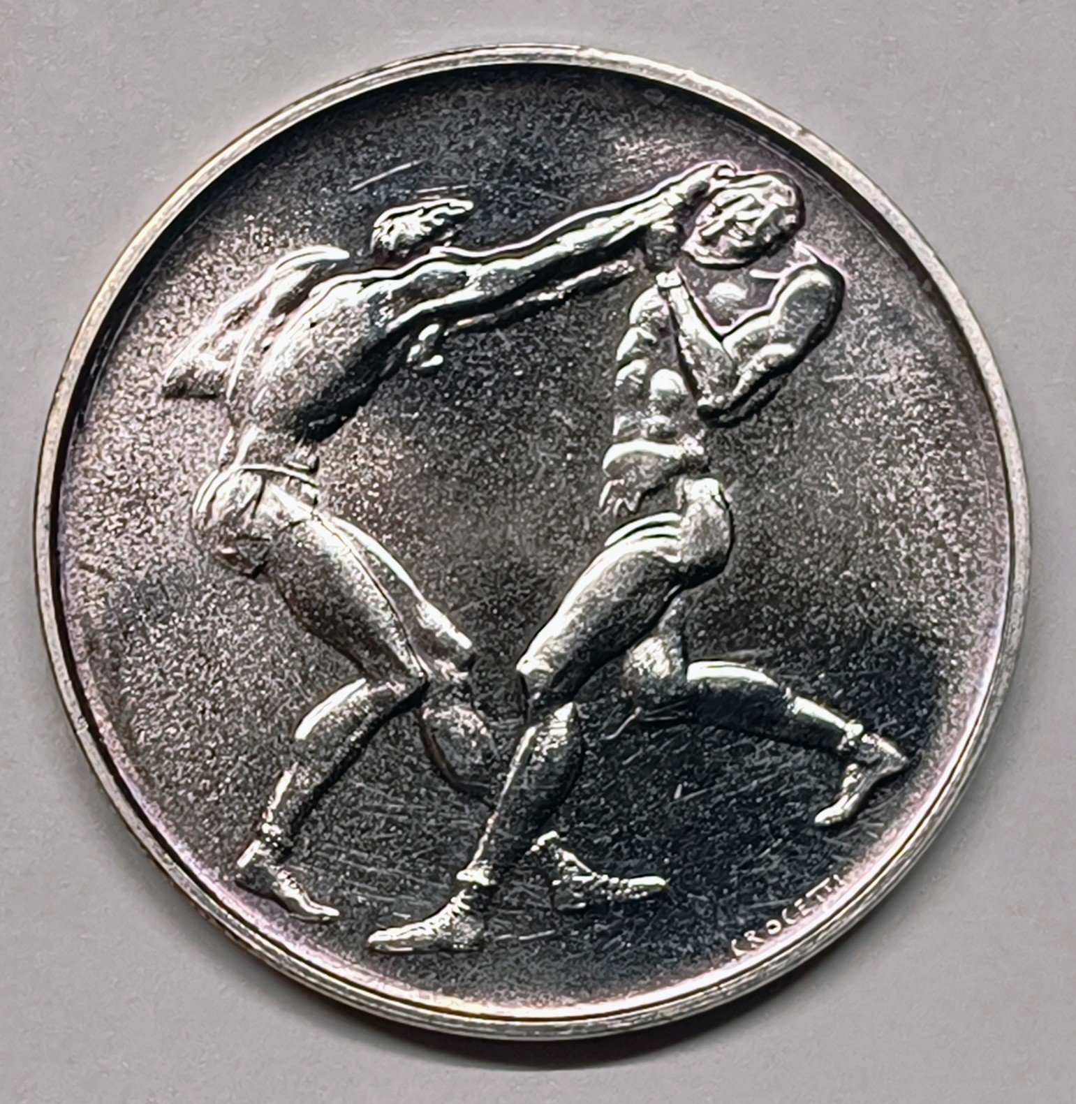 500 Liras San Marino 1980 – Olimpiadas de Moscú (Boxeo) · Plata 0,835 · ArgentumSun — Reverso