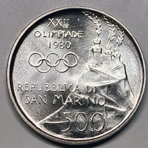 500 Liras San Marino 1980 – Olimpiadas de Moscú (Boxeo) · Plata 0,835 · ArgentumSun