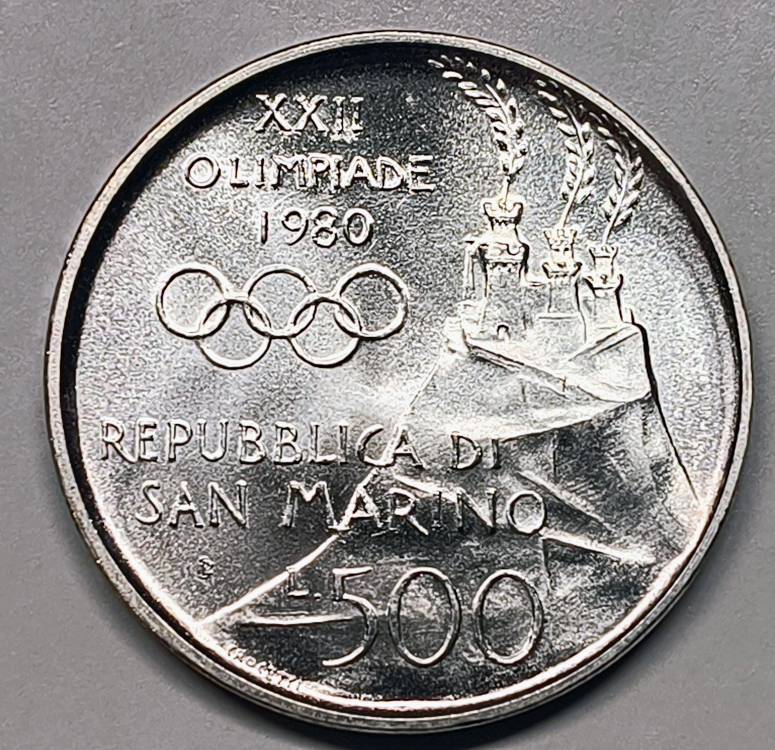 500 Liras San Marino 1980 – Olimpiadas de Moscú (Boxeo) · Plata 0,835 · ArgentumSun