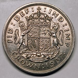 1 Corona Reino Unido 1937 - Coronación Jorge VI reverso