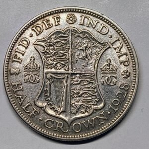 Media Corona Reino Unido 1928 - Jorge V reverso