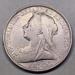 Crown Gran Bretaña 1896 — Reina Victoria Old Head — Plata 925 — San Jorge y el Dragón · Plata 0,925 · ArgentumSun