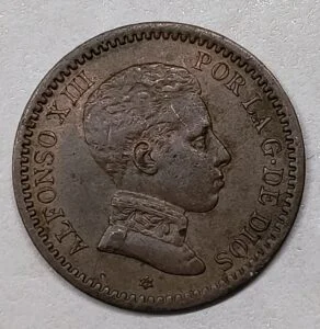 2 Céntimos España 1904 – Alfonso XIII – 4º Retrato · Bronce 0,950 · ArgentumSun