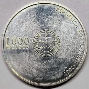 1000 Escudos Portugal 2001 – UEFA Euro 2004 reverso