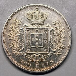 500 Réis Portugal 1891 – Carlos I – reverso
