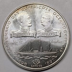 1000 Escudos Portugal 1997 – Expediciones Oceanográficas · Plata 0,500 · ArgentumSun