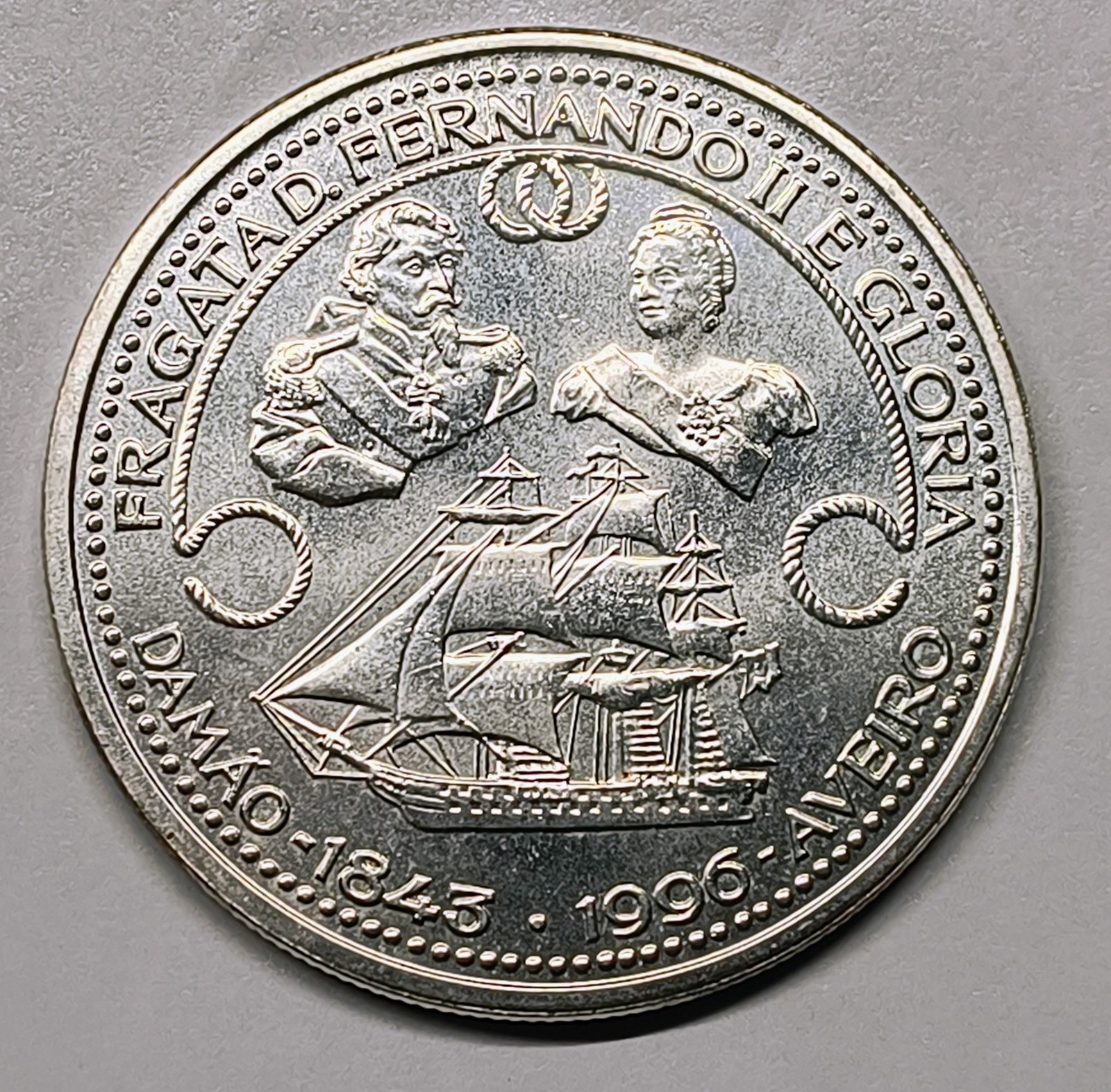 1000 Escudos Portugal 1996 - Fragata Fernando II · Plata 0,500 · ArgentumSun