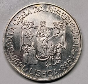1000 Escudos Portugal 1998 – 500 Aniv. Santa Casa Misericordia · Plata 0,500 · ArgentumSun