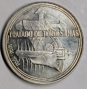 1000 Escudos Portugal 1994 – Tratado de Tordesillas · Plata 0,500 · ArgentumSun