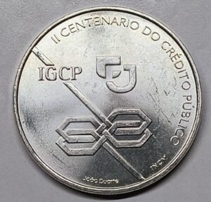 1000 Escudos Portugal 1997 – Bicentenario Crédito Público · Plata 0,500 · ArgentumSun
