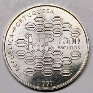 1000 Escudos Portugal 1997 – Bicentenario Crédito Público reverso