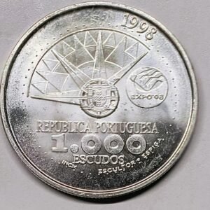1000 Escudos Portugal 1998 – Año de los Océanos – reverso