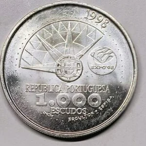 1000 Escudos Portugal 1998 – Año de los Océanos – reverso
