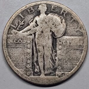 Standing Liberty Quarter – Fecha Borrada · Plata 0,900 · ArgentumSun