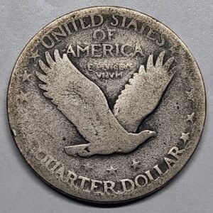 Standing Liberty Quarter – Fecha Borrada reverso
