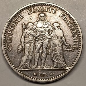 5 Francos Francia 1874-A – Hércules – Tercera República · Plata 0,900 · ArgentumSun