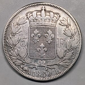 5 Francos Francia 1830-L – Carlos X – reverso
