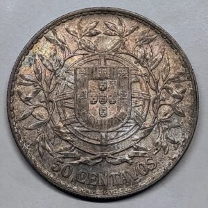 50 Centavos Portugal 1913 — República Portuguesa — Plata 835 reverso