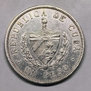 1 Peso Plata Cuba 1934 – Estrella Solitaria reverso