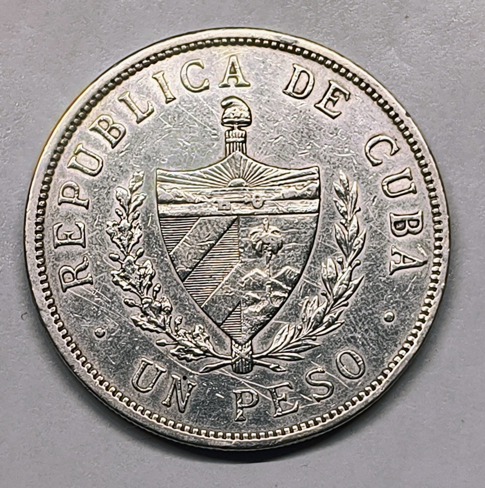 1 Peso Plata Cuba 1934 – Estrella Solitaria · Plata 0,900 · ArgentumSun — Reverso