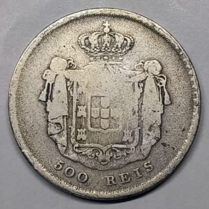 500 Réis Portugal 1858 – Pedro V reverso