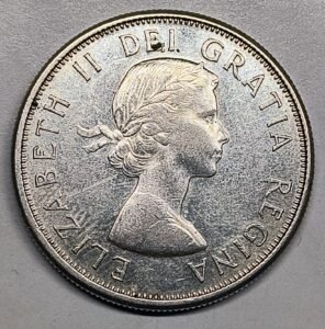 50 Cents Canadá 1964 – Isabel II · Plata 0,800 · ArgentumSun