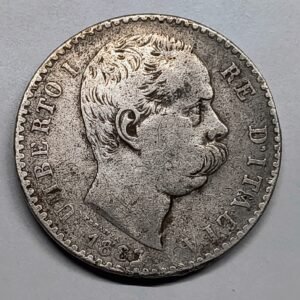 2 Liras Italia 1881 – Humberto I · Plata 0,835 · ArgentumSun