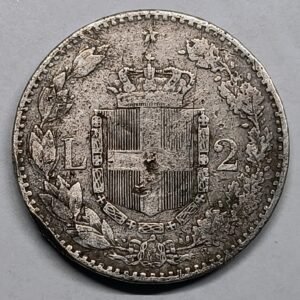 2 Liras Italia 1881 – Humberto I reverso