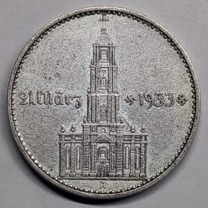 2 Reichsmark Plata Alemania 1934-A – Iglesia Garnison · Plata 0,625 · ArgentumSun