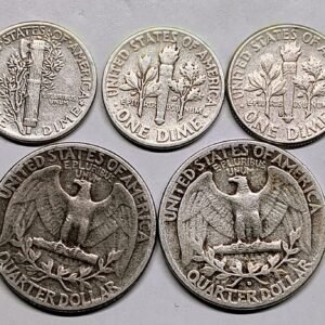 Lote Plata Chatarra USA – Dimes y Quarters reverso